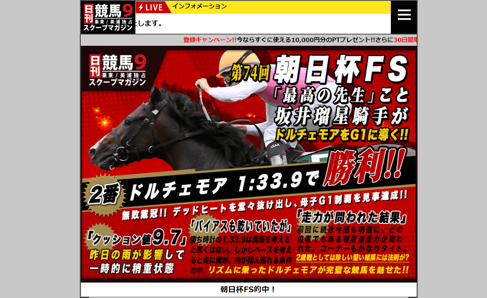 日刊競馬9の口コミ・評判・評価