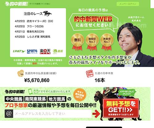 的中新聞WEB (的中新聞ウェブ)（テキチュウシンブンウェブ）の口コミ・評判・評価